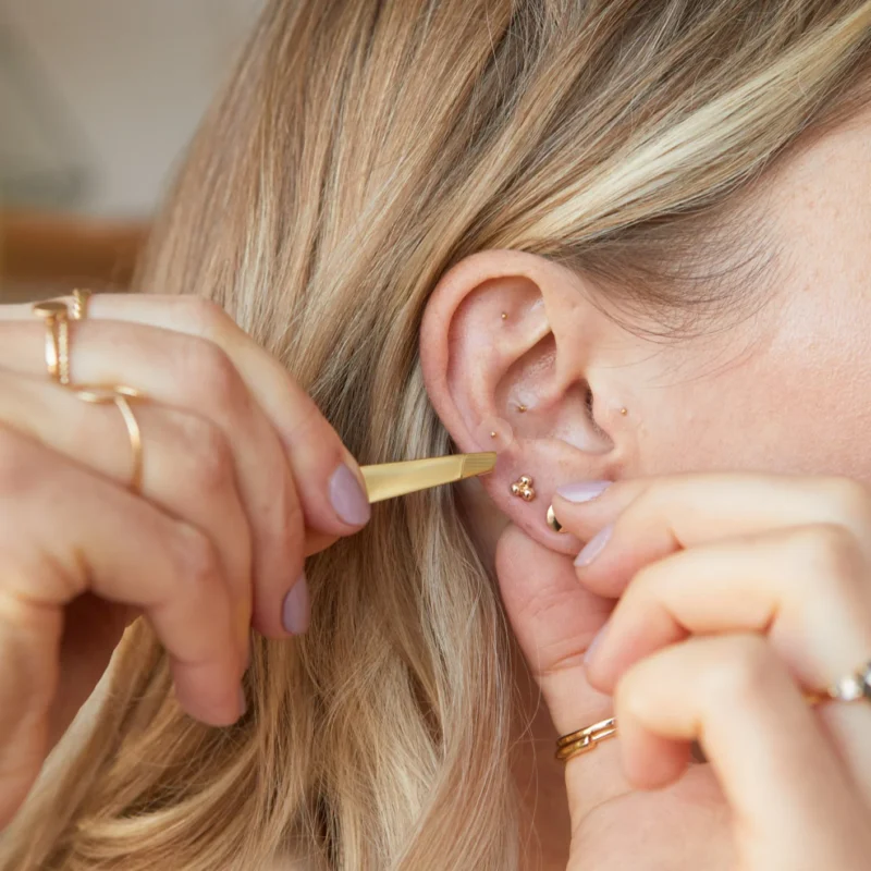 Ear seed placement for stress and sleep protocol